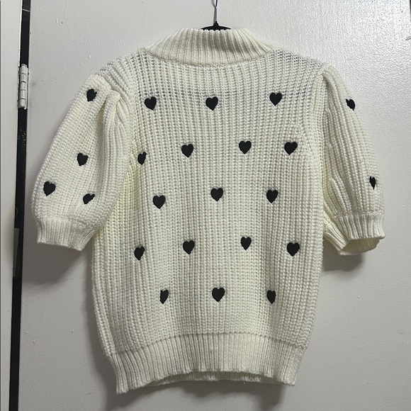 English Factory Cream and Black Heart Sweater - Picture 11 of 13